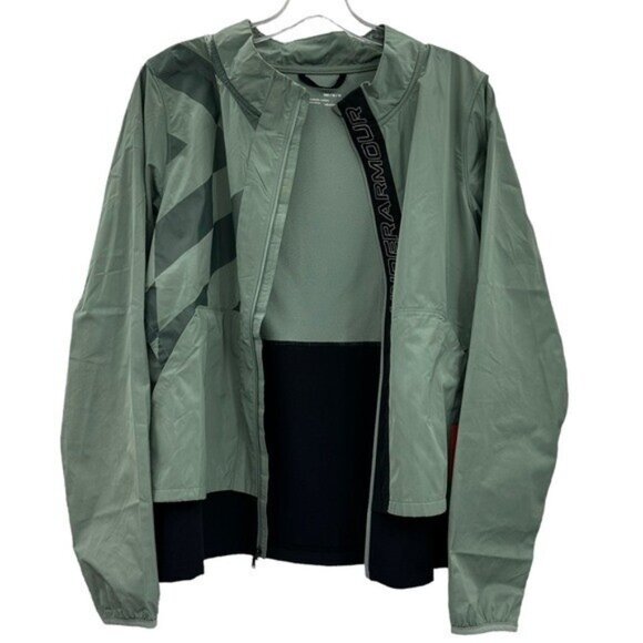 Under Armour Women's M UA Run Anywhere Laser Jacket Green Lightweight 1365639 - Picture 3 of 12